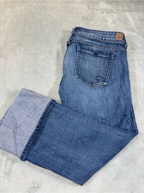 GUESS Jeans Y2K Cuffed Denim Capri Crop Pants Size 31